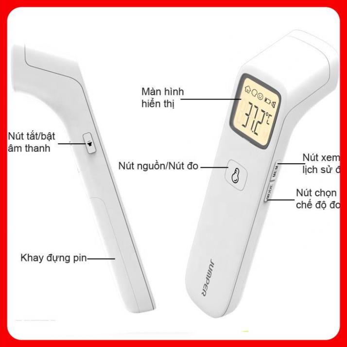 Nhiệt kế hồng ngoại đo không tiếp xúc JUMPER JPD-FR203 | Chế độ đo riêng cho người lớn và trẻ nhỏ