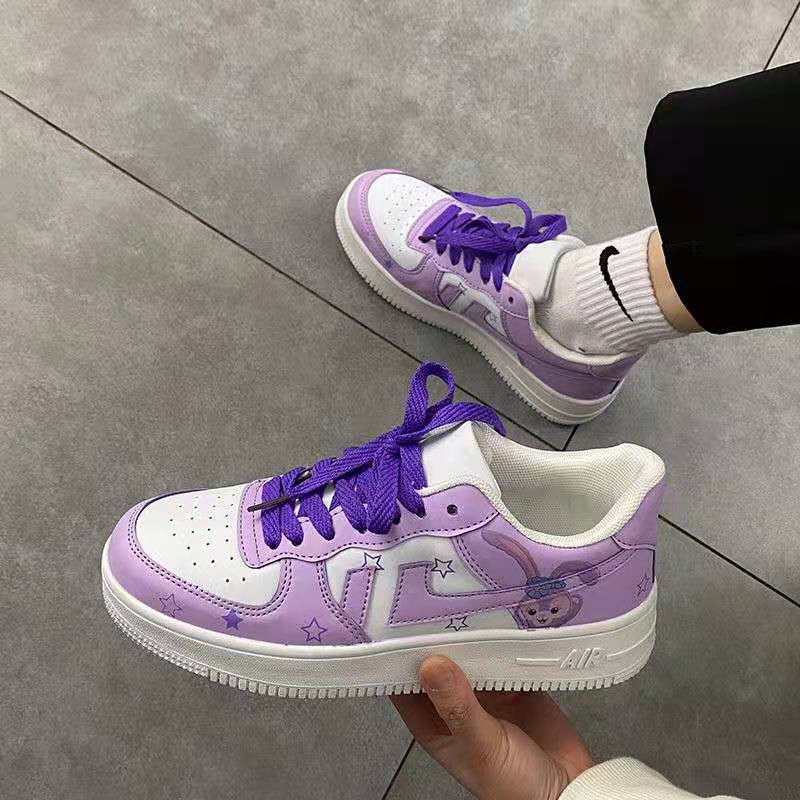 ( order ) Giày sneaker màu tím hình con thỏ dễ thương