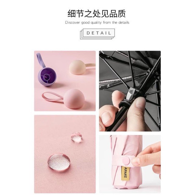 Ô, Dù Siêu Gấp Gọn Nano Chống Tia UV, Kèm Hộp Đựng Siêu Xinh