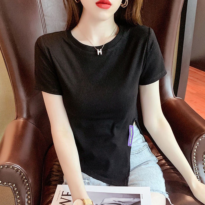 Áo Thun Tay Ngắn Dáng Ôm Thiết Kế Độc Đáo Thời Trang Mùa Hè Phong Cách Hàn Quốc Mới Cho Nữ