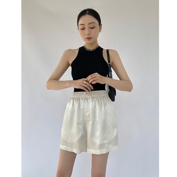 Áo cổ yếm mỏng co giãn thời trang mùa hè dành cho nữ