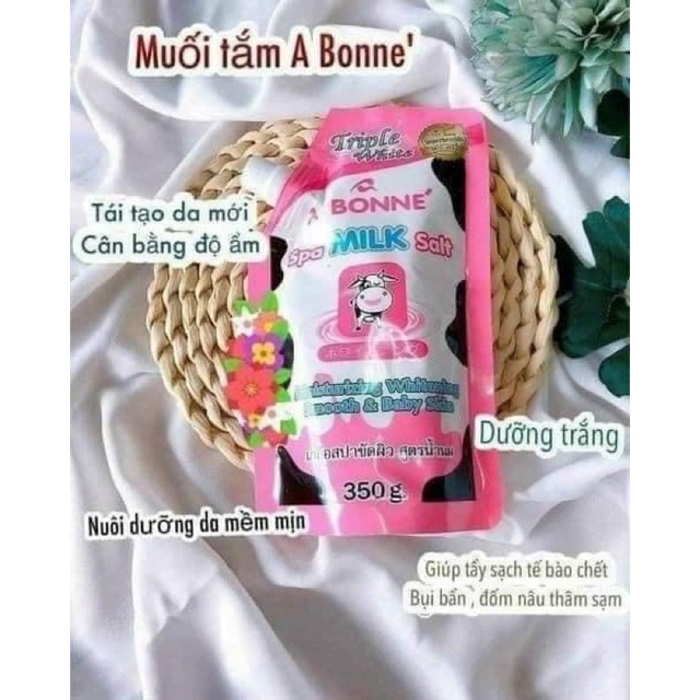 Muối tắm sữa bò tẩy da chết Abonne Thái Lan