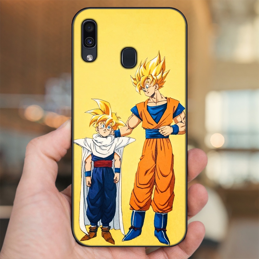 Ốp lưng Samsung A20, A30, A40, M20 viền đen in hình Gohan Dragon Ball