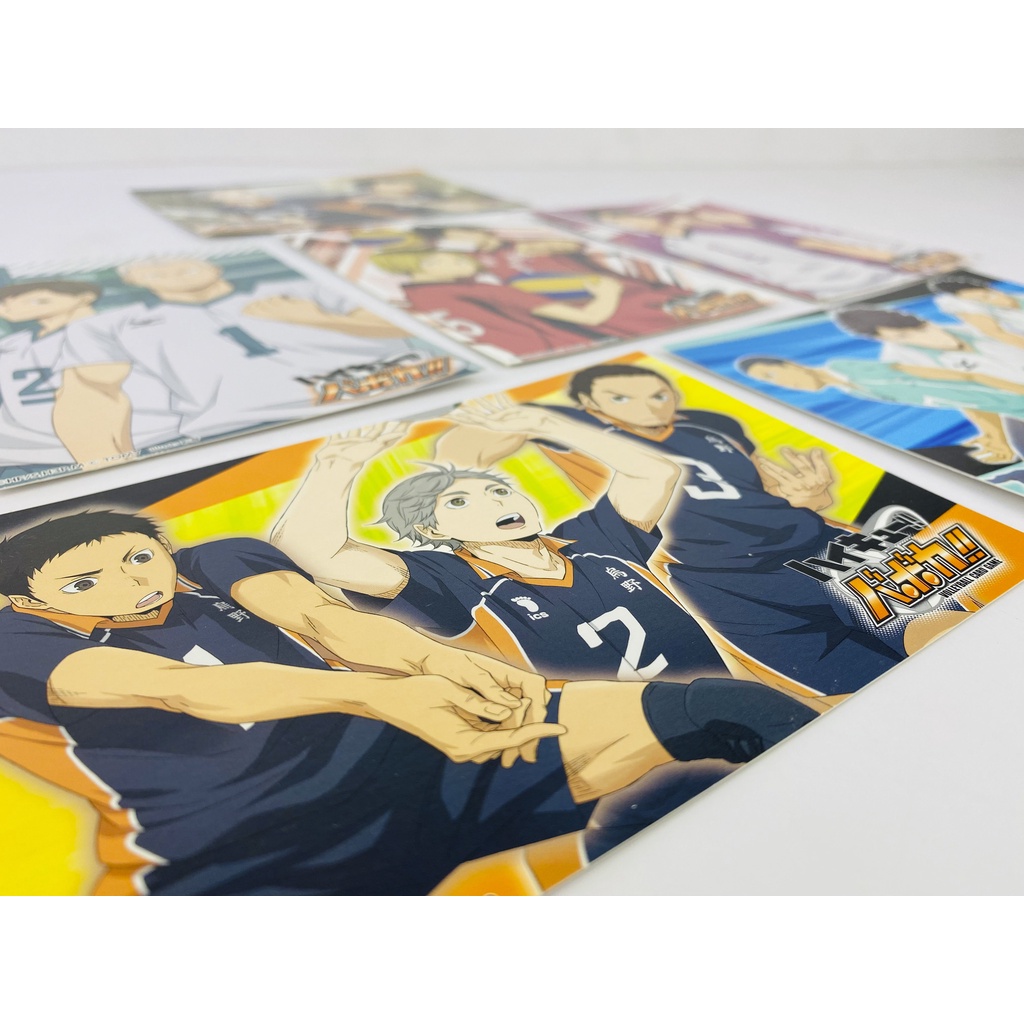 Postcard Haikyu!!, Bộ cờ bóng chuyền Haikyu!!, chất liệu giấy cao cấp, chọn ngẫu nhiên - 1 cái