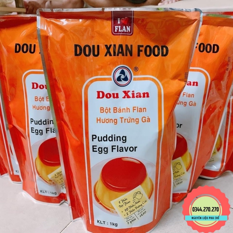 Bột Pudding Hàng Huy (mẫu mới Douxian) gói 1kg