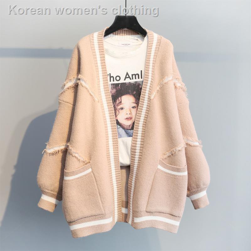 Áo Khoác Cardigan Dệt Kim In Chữ Tiếng Anh Cá Tính