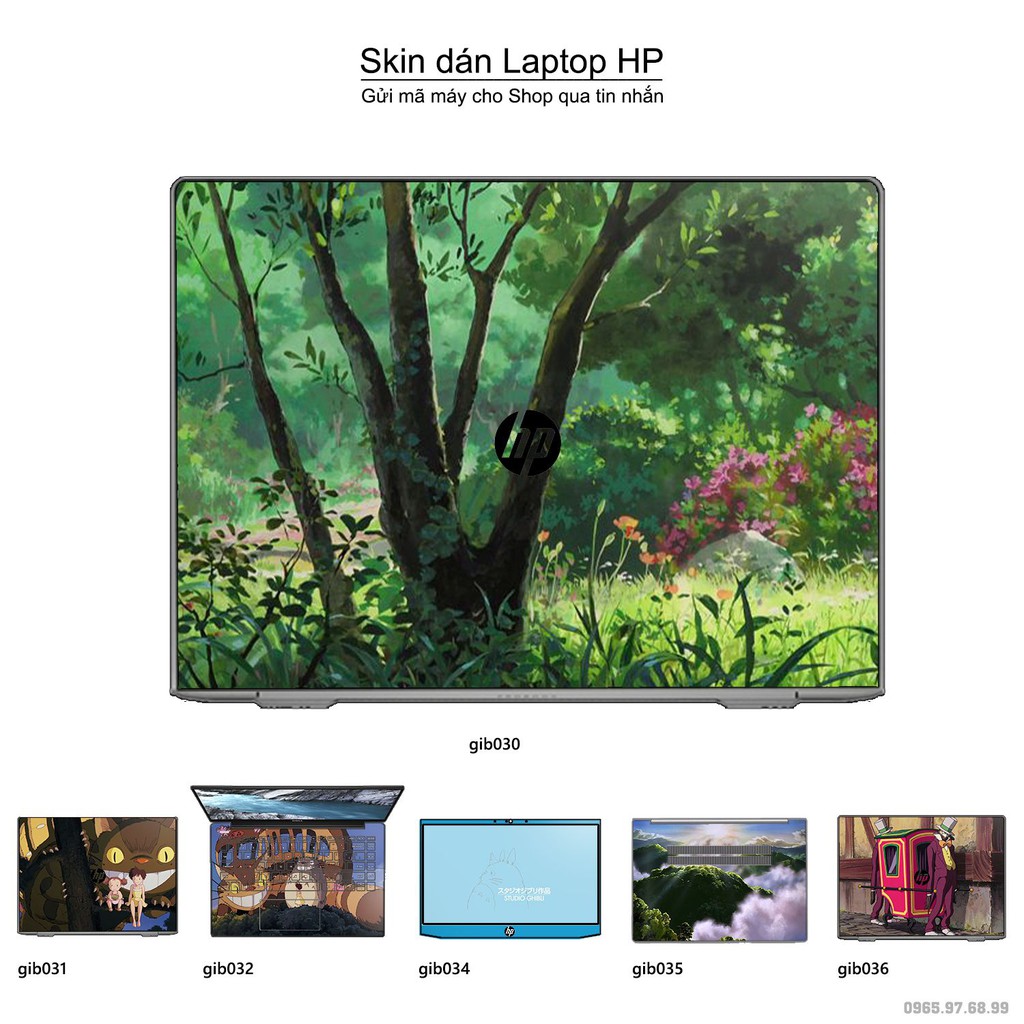 Skin dán Laptop HP in hình Ghibli movies (inbox mã máy cho Shop)