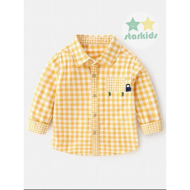 Áo sơmi caro cho bé trai và bé gái (size đại 25-65kg) chính hãng STARKIDS