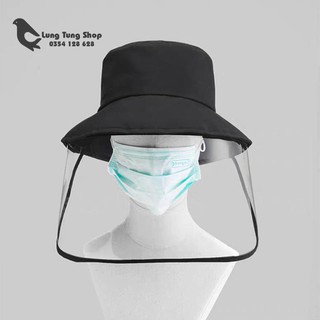 Nón chống giọt bắn nước bọt - nón có màng kính che người lớn