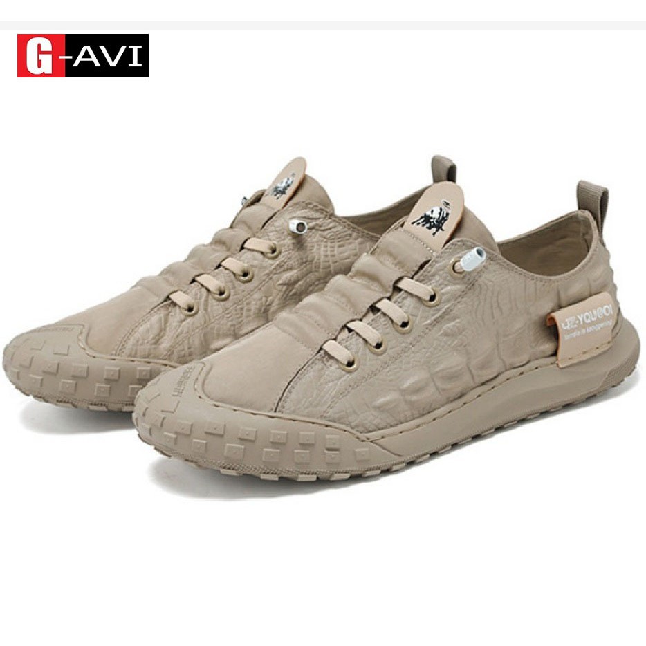 Giày lười nam cao cấp dập vân cá sấu phong cách cá tính, trẻ trung mẫu hot trend 2021 AVi398 | BigBuy360 - bigbuy360.vn
