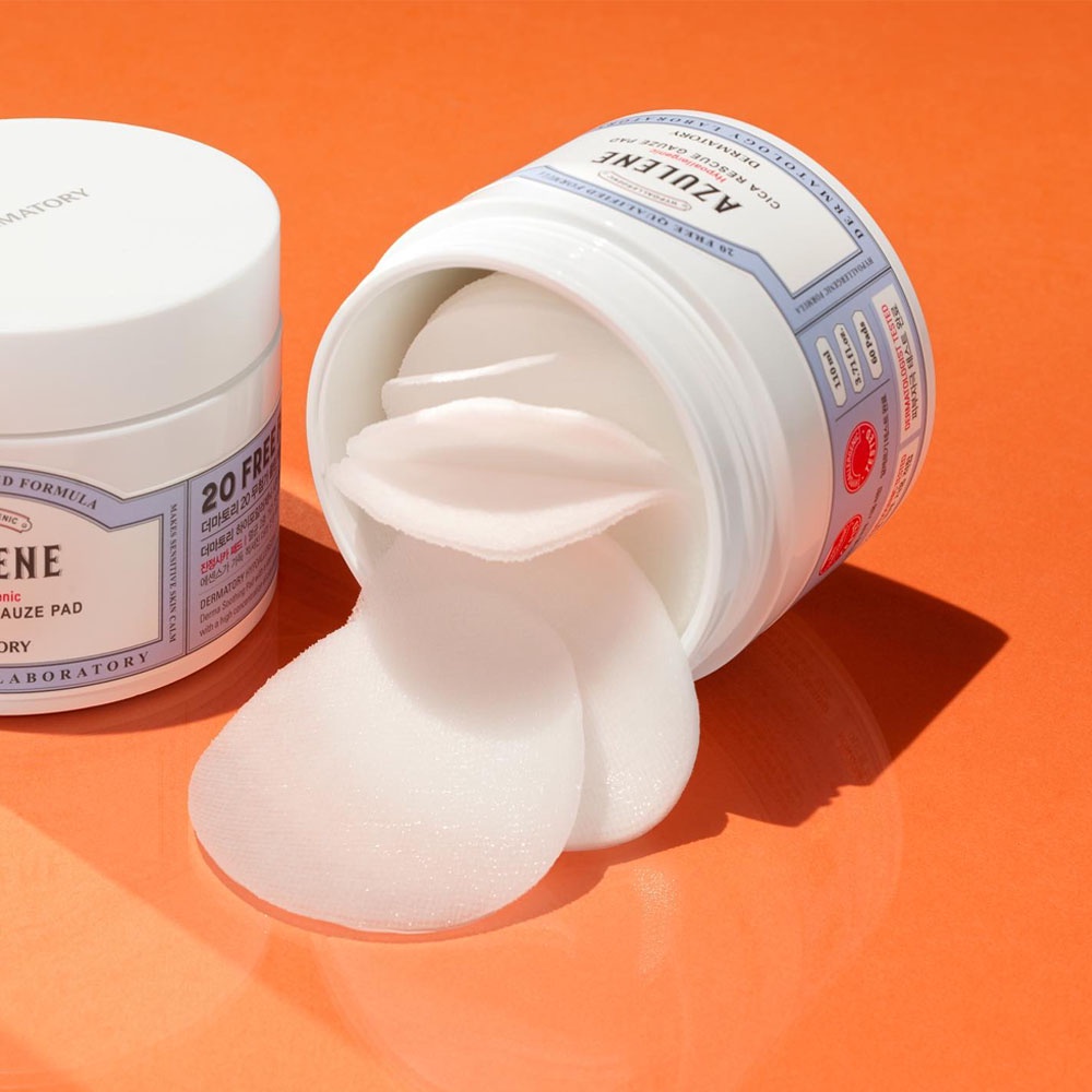 Miếng Pad Dưỡng Da Dermatory Hypoallergenic Cica Rescue Gauze Pad 100G (60Pc)