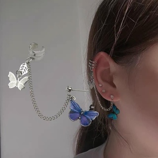 Bông tai hồ điệp 1 bên dễ thương cho các bạn nữ - Khuyên tai hoa tai xin xắn