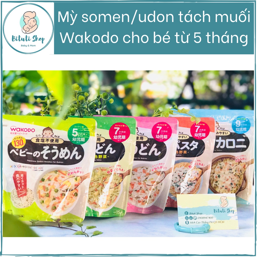 MỲ/ NUI WAKODO TÁCH MUỐI CHO BÉ ĂN DẶM TỪ 5 THÁNG