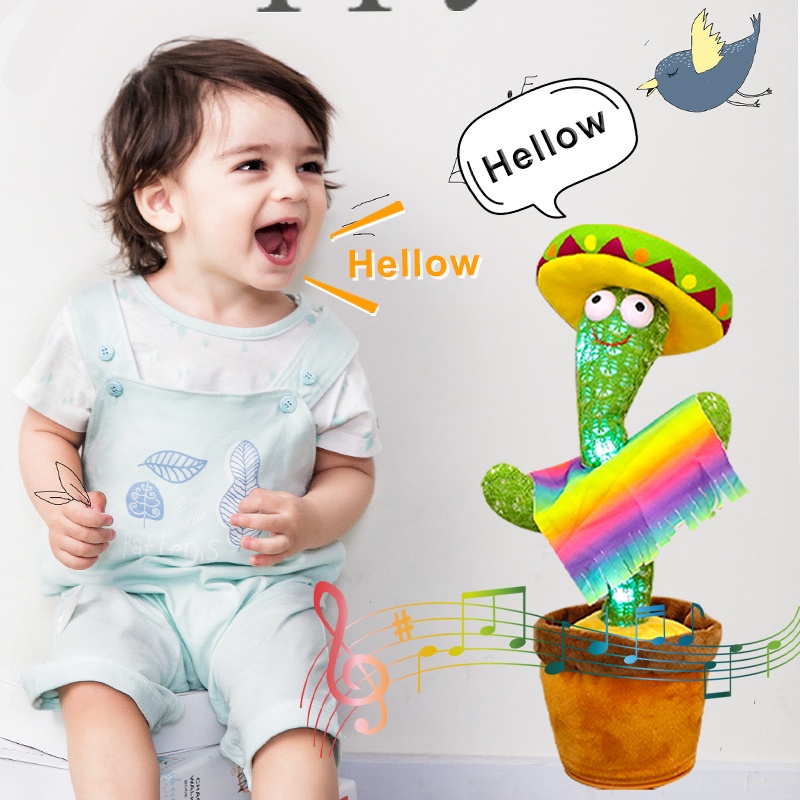 Đồ Chơi Nhồi Bông Hình Cây Xương Rồng Có Thể Nói Chuyện 120 Bài Poppy
