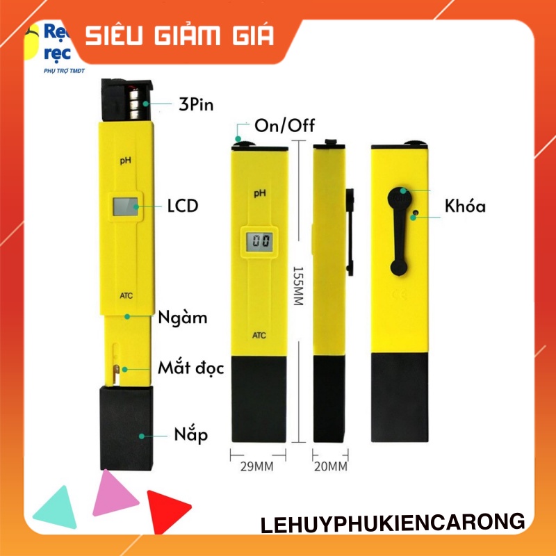 Bút Đo PH ATC Đã Hiệu Chỉnh, Bảo Hành 1 Tháng