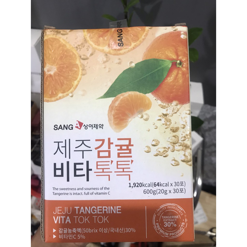 Nước ép quýt Sanga Jeju Tangerine Vita Tok Tok 1 gói