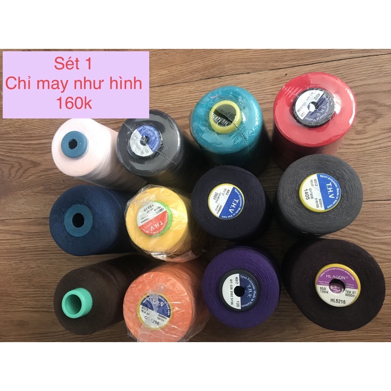 Chỉ may cotton nhiều màu hàng mới