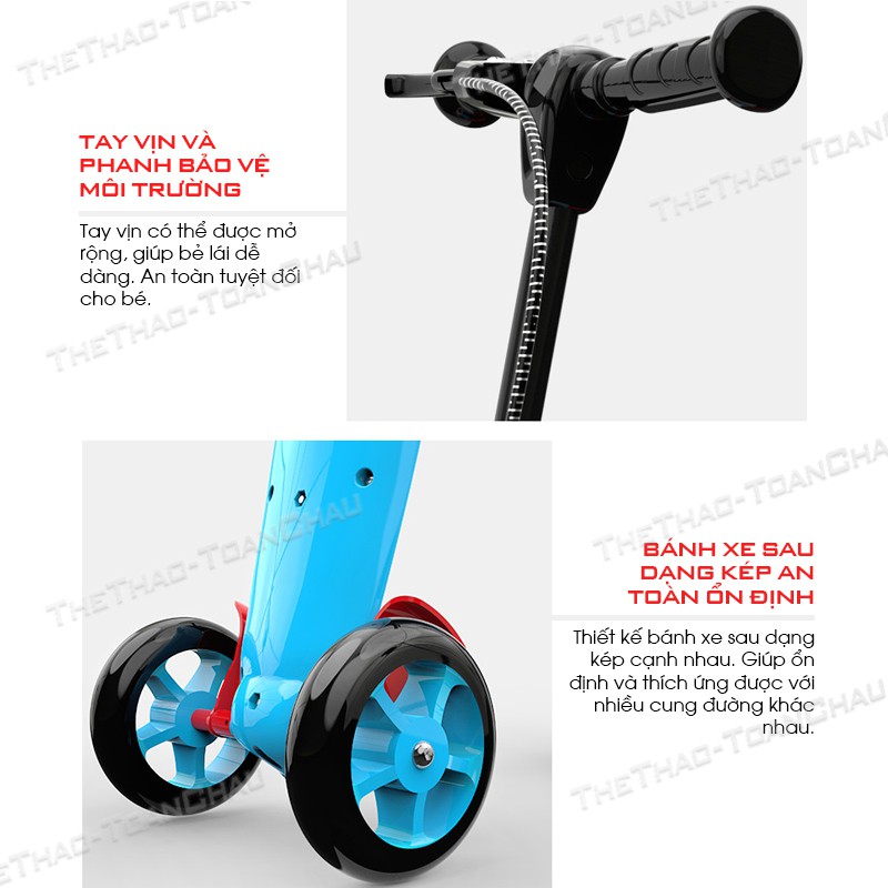 Xe Scooter 2 trong 1 [Nhập SHOPTC07 giảm 7%] Chất liệu hợp kim nhôm - Shop Toàn Châu - Xe chòi chân