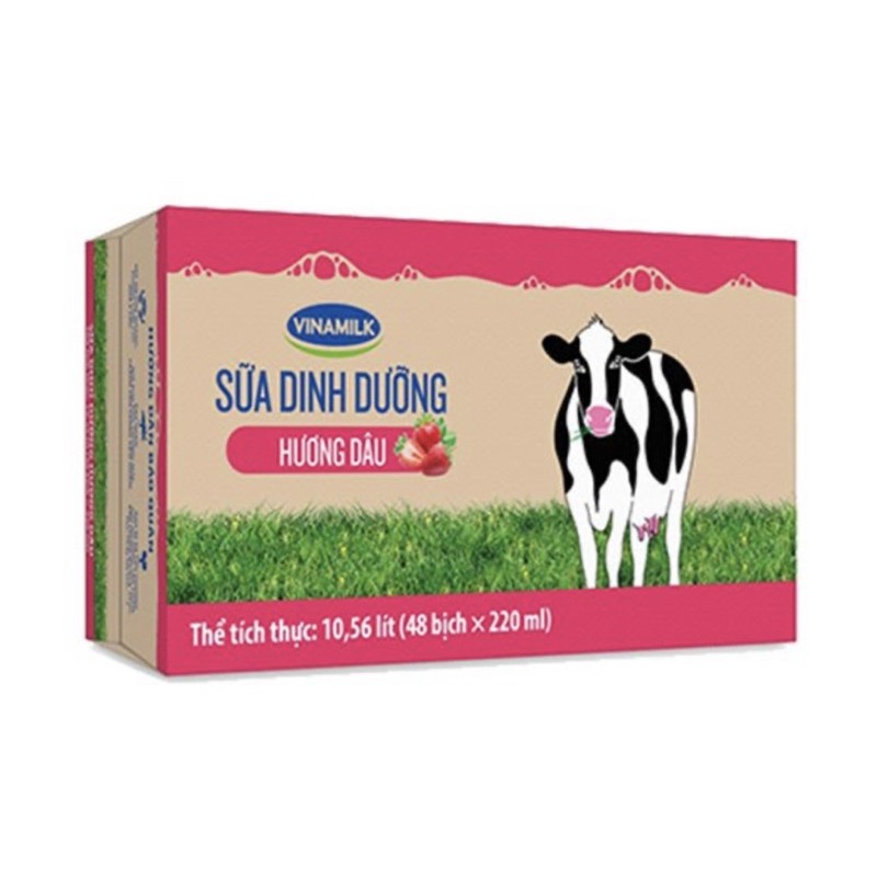 Thùng 48 bịch sữa dinh dưỡng Vinamilk 220ml x 48 bịch