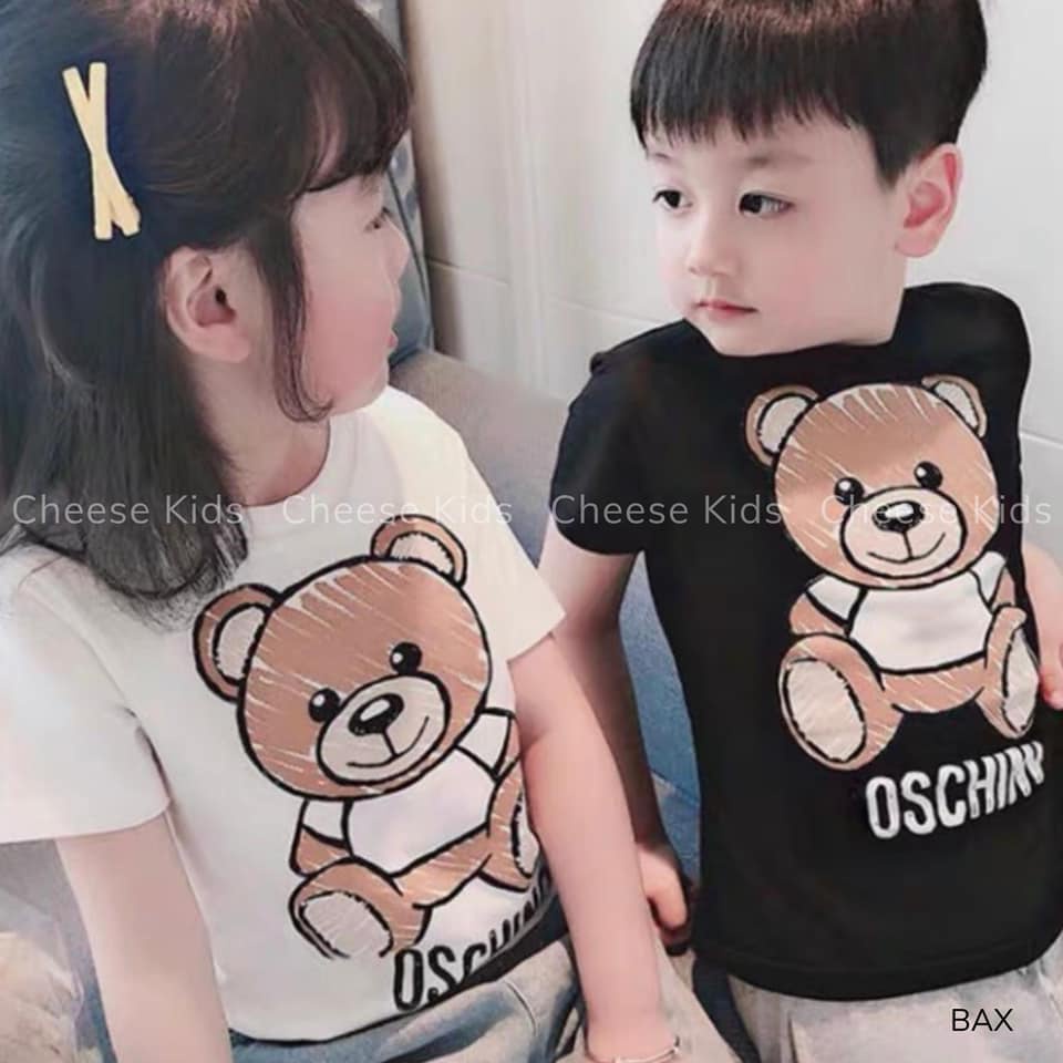 Áo thun unisex bé trai bé gái, áo phông trẻ em cheesekids 13 đến 21kg