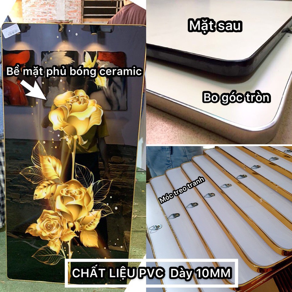 TRANH CẦU THANG tráng gương phúc lộc thọ vàng đỏ rực rỡ