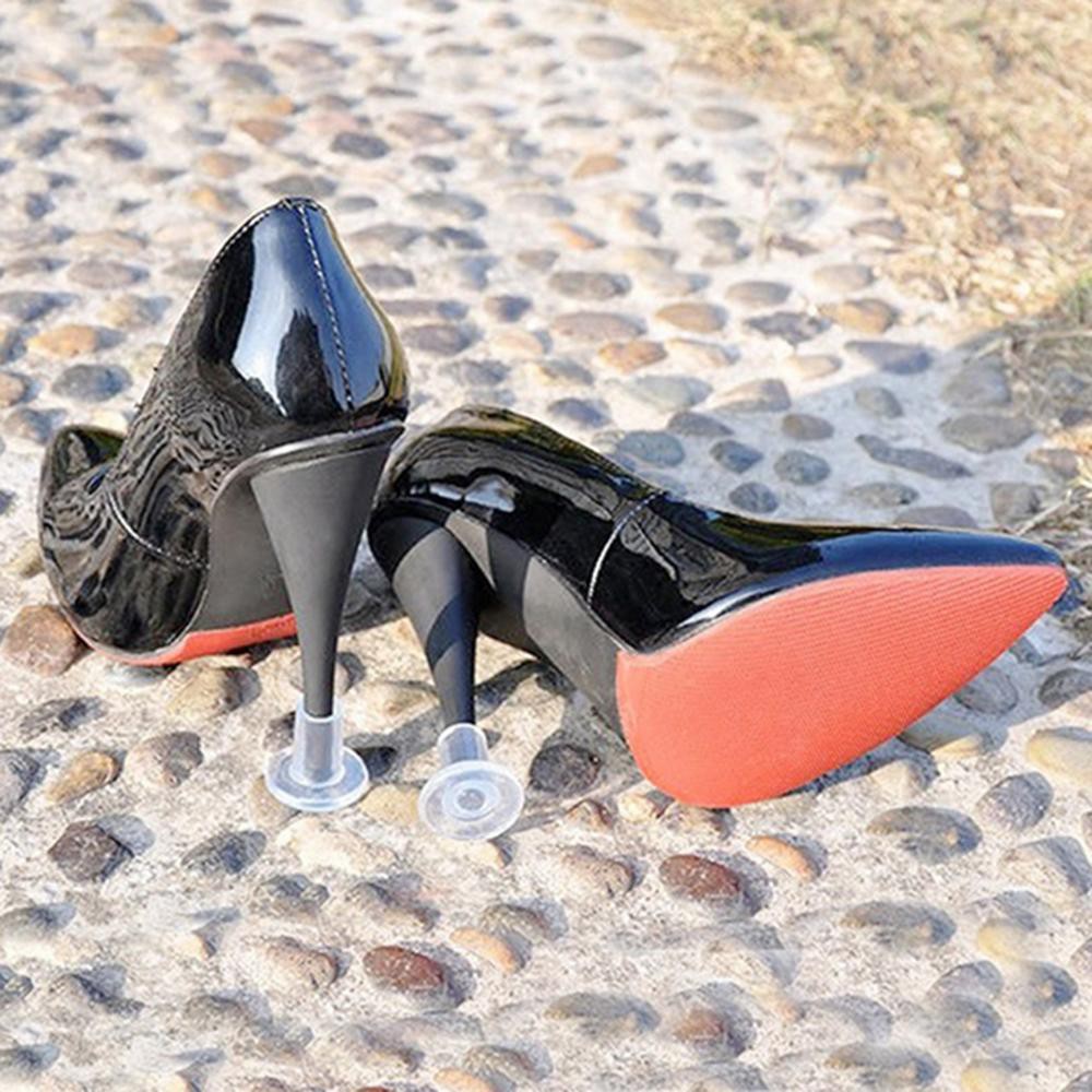 1Pair High Heel Protectors Cover Stiletto Women Shoes Stoppers Antislip Black