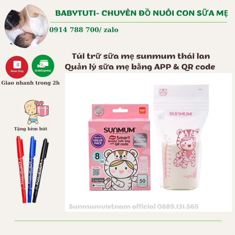 Túi trữ sữa Sunmum 50 túi-250ml