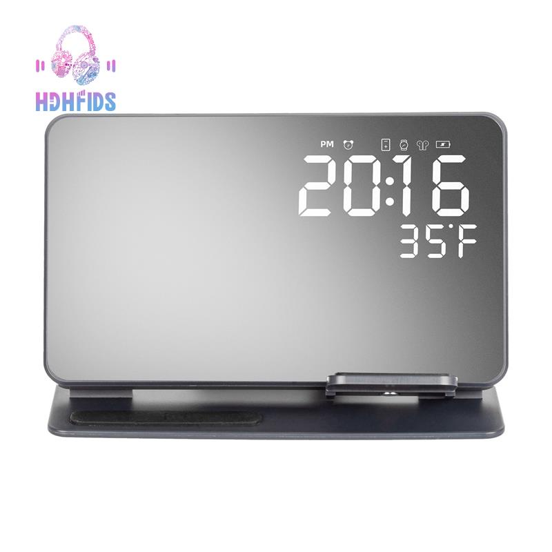 Đế Sạc Nhanh Không Dây 4 Trong 1 15W Với Màn Hình Hiển Thị Cho IWatch iPhone 13/12/11 Pro/Max/Samsung Galaxy S10/S10+
