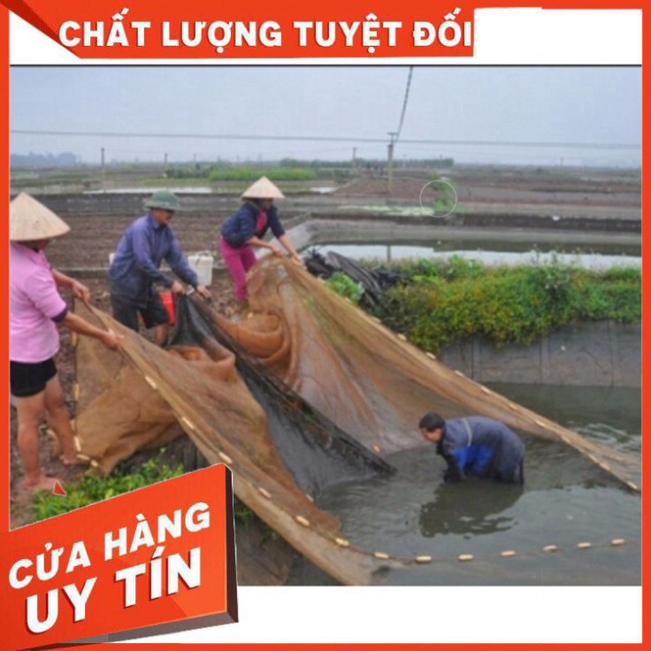 Lưới Vét Cá Tôm Cao 2m dài 20m 30m ( Hàng Gia Công Kỹ ) BẢO HÀNH 12 THÁNG