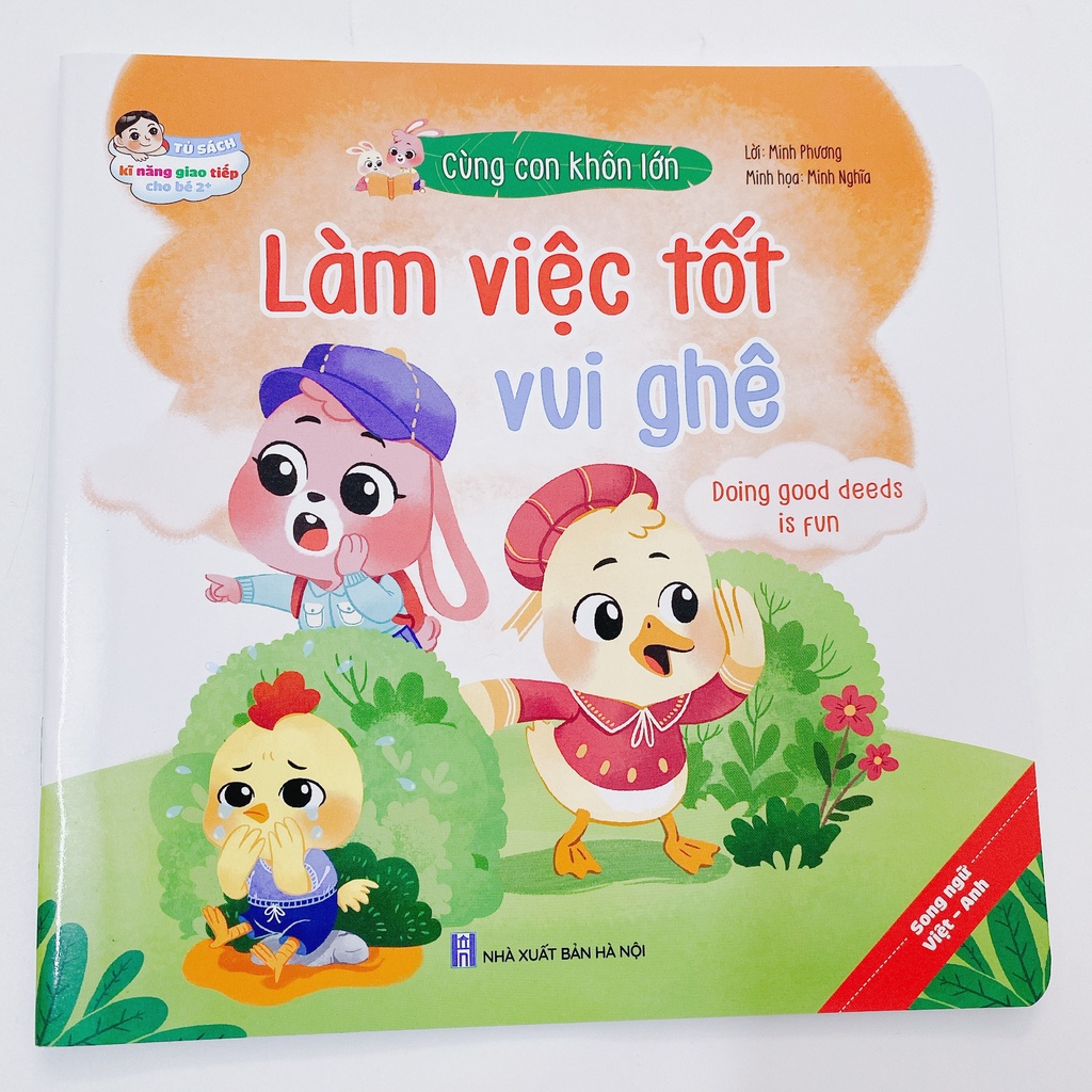 Sách - Bộ truyện tranh kỹ năng giao tiếp cùng con lớn khôn song ngữ 10 quyển cho bé từ 2 tuổi