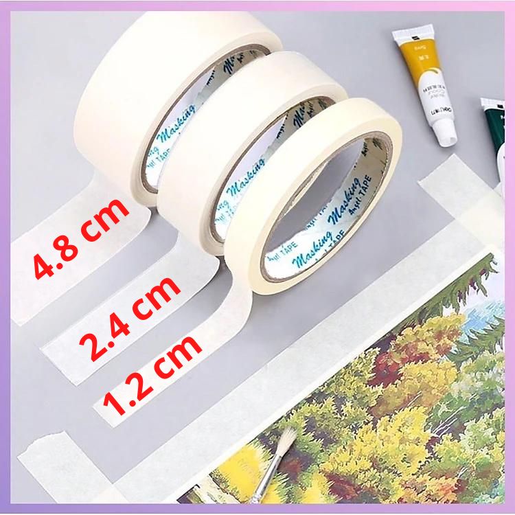 Băng Keo Giấy 10 yard 1.2F, 2.5F, 5F-Băng Dính HiDa|Hàng tốt giá rẻ Shopee Freeship 50k Grab Now