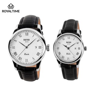 [Tặng vòng tay] Đồng hồ đôi SKMEI chính hãng SK9058 dây da chống nước cao cấp