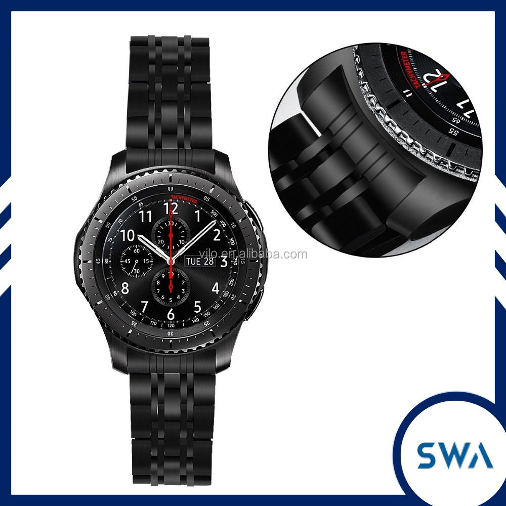 Dây thép đúc ngàm cong đồng hồ thông minh samsung galaxy watch gear s3 classic frontier 22mm không gỉ - SWASTORE