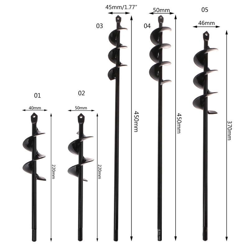 Mũi Xoắn Ốc Màu Đen Chuyên Dụng Trồng Cây Trong Vườn