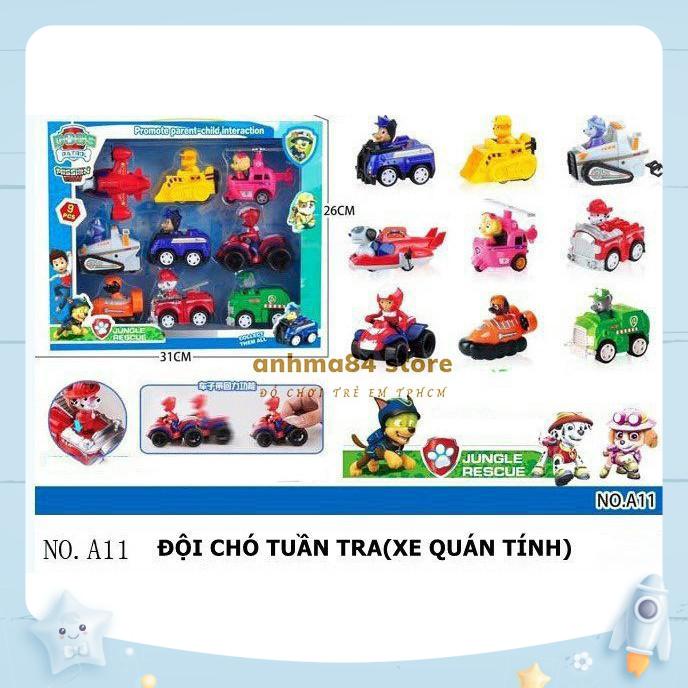 Đồ chơi MÔ HÌNH ĐỘI CHÓ CỨU HỘ MINI chạy trớn - mô hình 09 nhân vật đội chó cứu hộ mini - anhma84 store