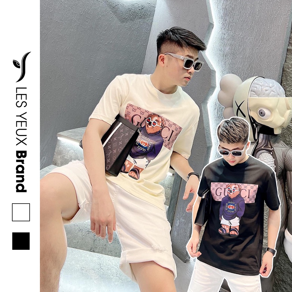 Áo phông nữ form rộng In hình GC Gấu, Áo thun nam tay lỡ unisex cao cấp Cotton 100% thấm hút mồ hôi 𝙇𝙚𝙨𝙮𝙚𝙪𝙭.𝘽𝙧𝙖𝙣𝙙