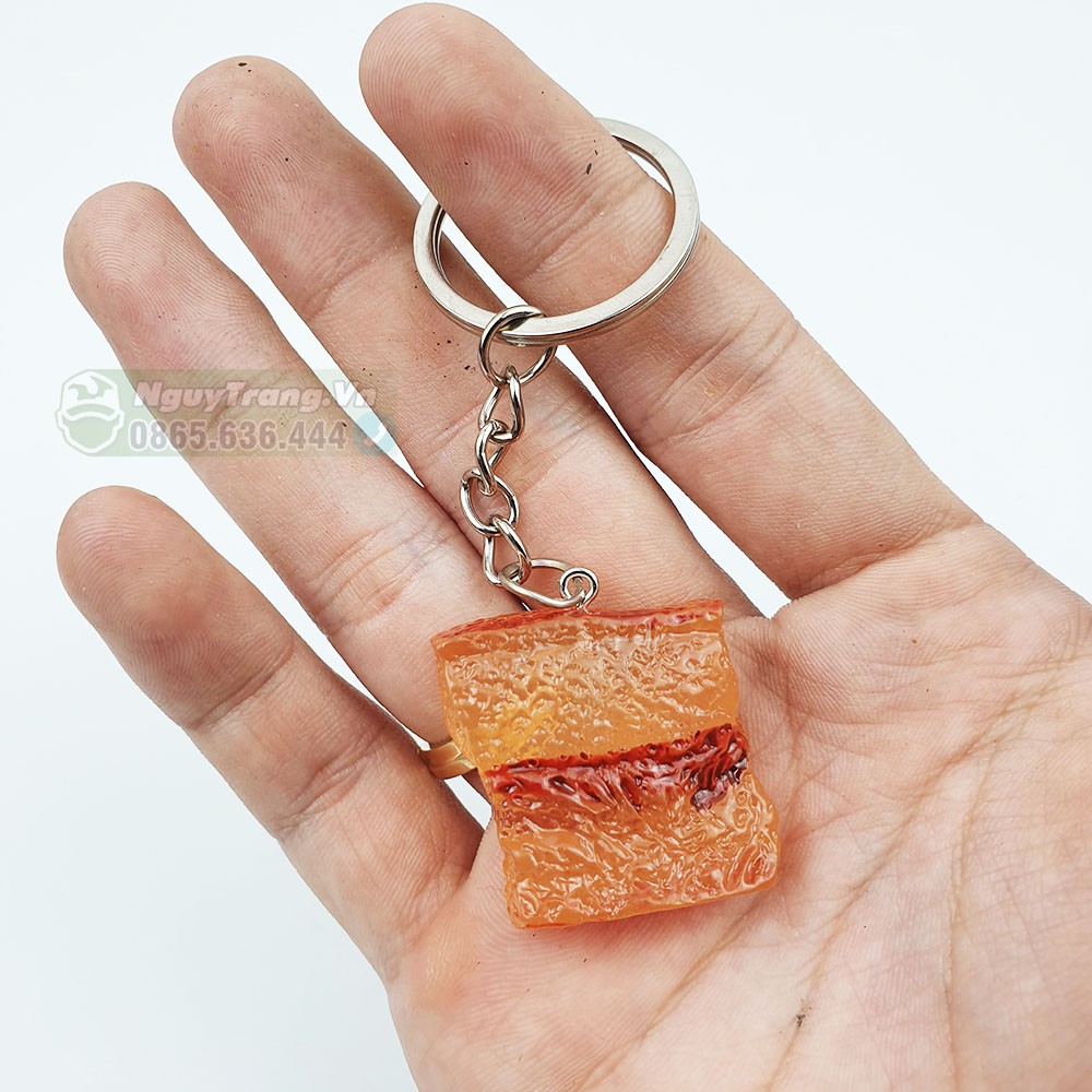 Móc khóa miếng thịt lợn, thịt heo ba chỉ