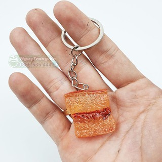 Móc khóa miếng thịt lợn, thịt heo ba chỉ