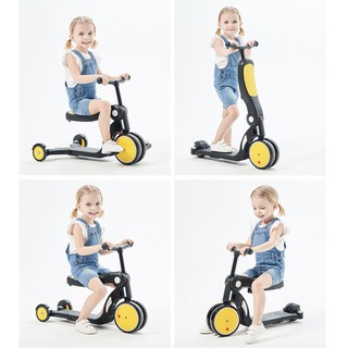 Xe scooter cho bé yêu vận động 5in1 đa năng FREEKIDS Version 2020 kèm tay đẩy