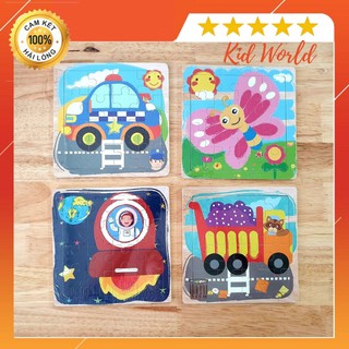 Đồ chơi miếng ghép gỗ puzzle 9 miếng lego xếp hình giúp bé thoả sức sáng tạo