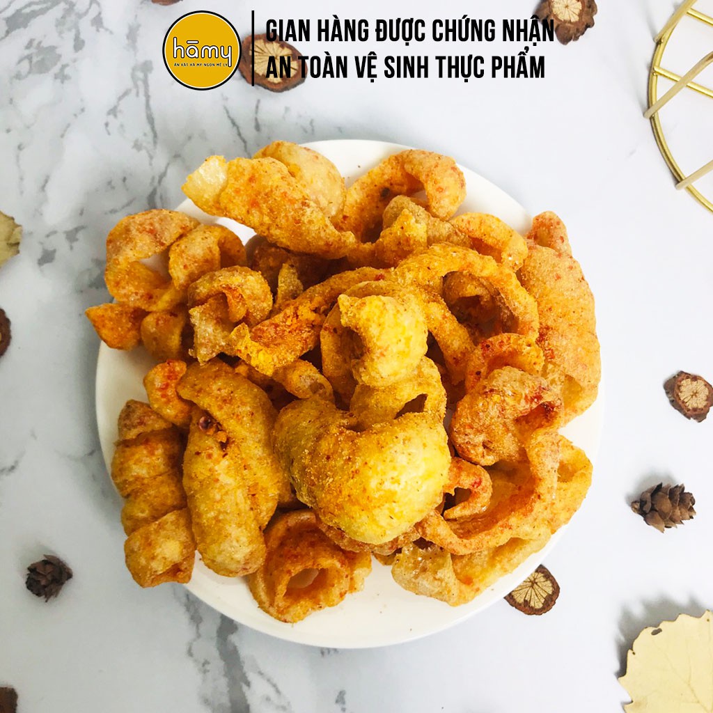 Da heo cháy tỏi - da heo chiên giòn tỏi ớt hũ pet 160g đồ ăn vặt Hà My