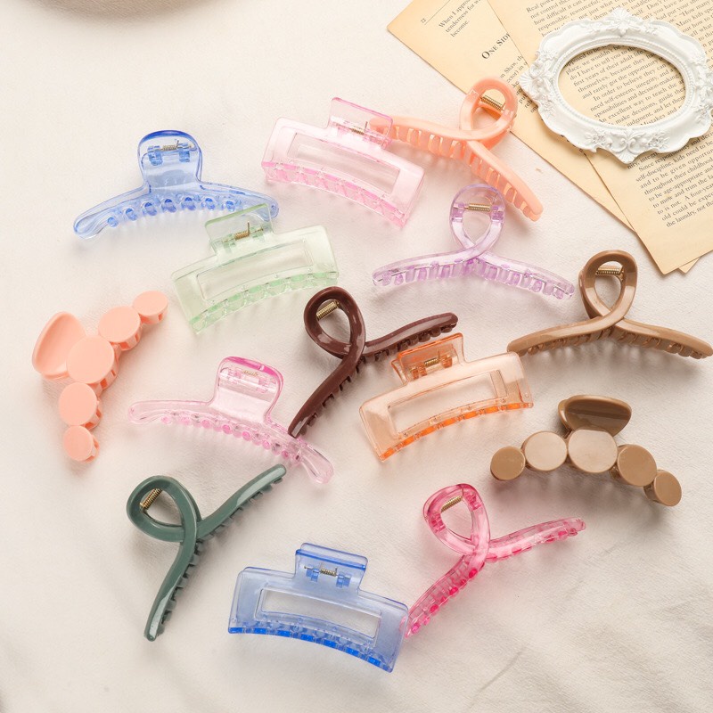 Kẹp tóc càng cua nhựa đơn giản phong cách Hàn Quốc - Selenshop