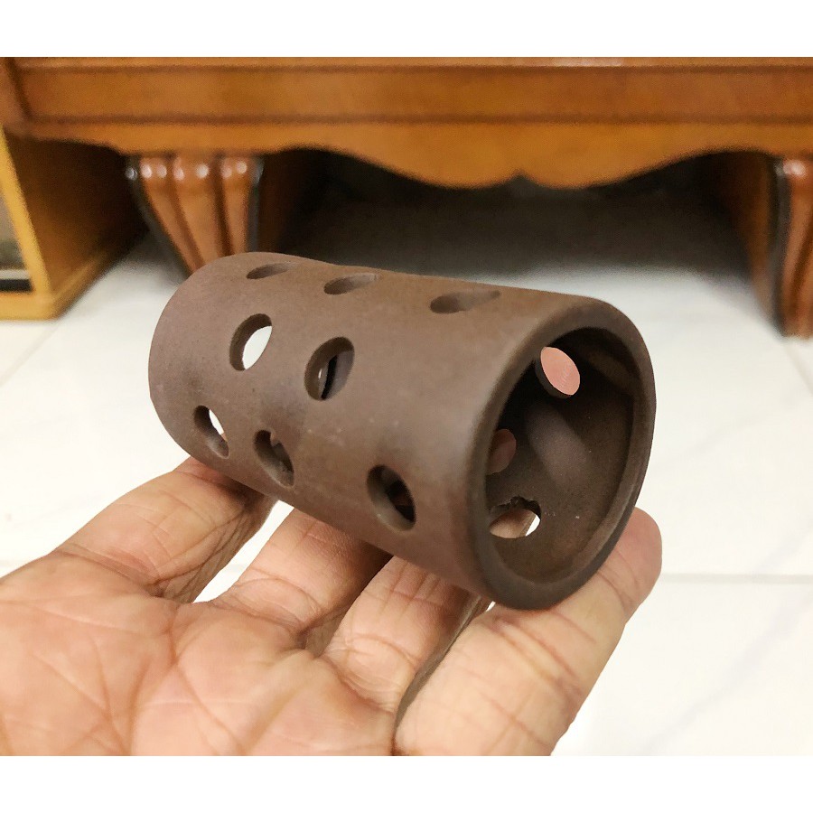 ỐNG GỐM TRANG TRÍ BỂ CÁ CHO TÔM TÉP 8x4cm