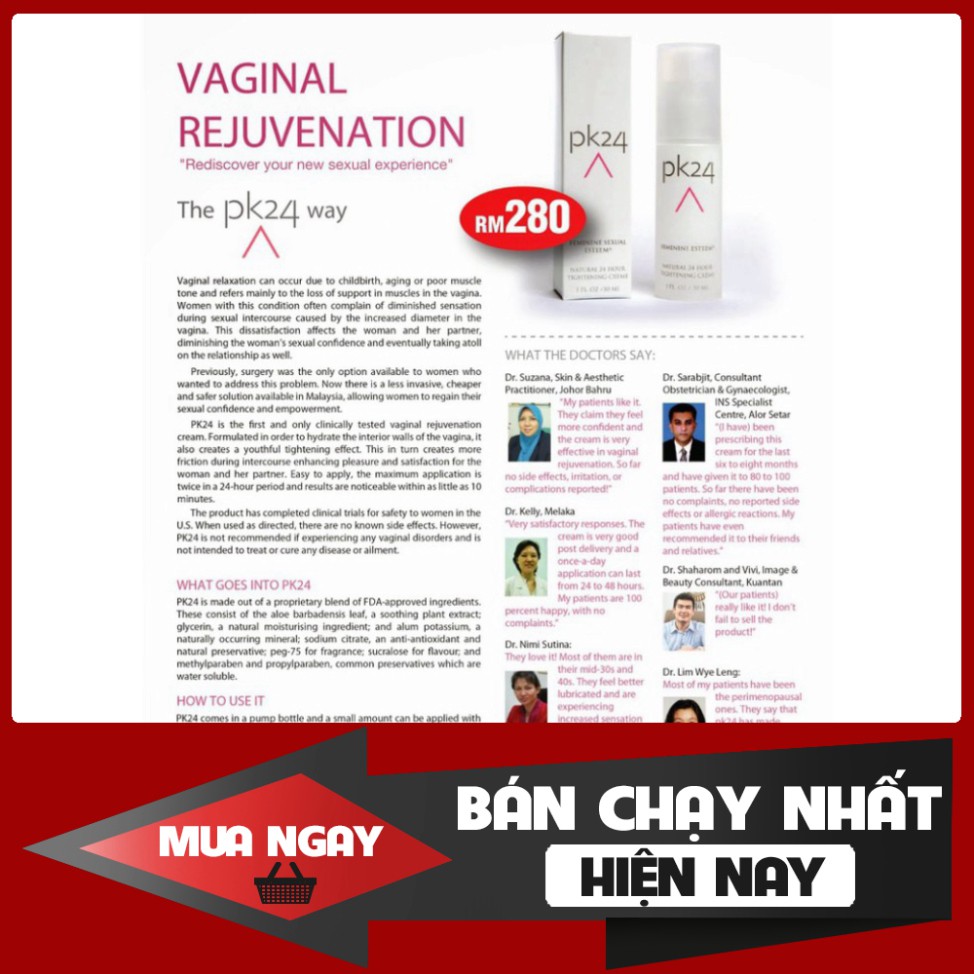 BÁN CHẠY NHẤT Gel PK24 Làm hồng và Se khít suốt 24 giờ CÓ VIDEO HDSD BÁN CHẠY NHẤT