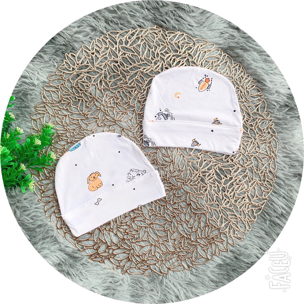 Mũ thun lạnh peptit cho bé sơ sinh  từ 3-6kg