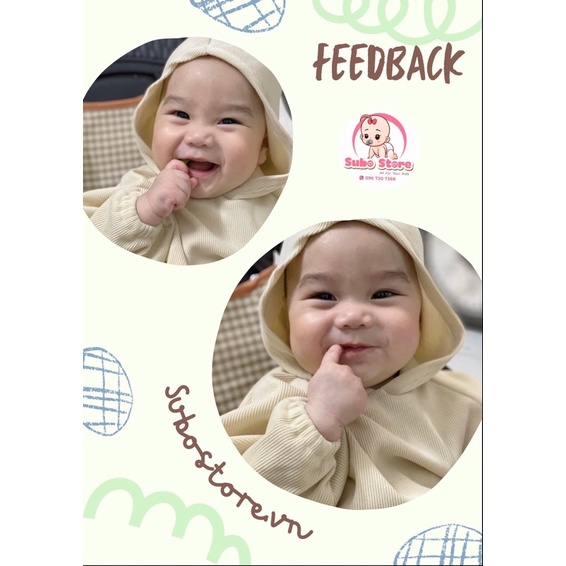 JOYO Bộ nỉ hoodie nhung tăm ấm áp cho bé trai bé gái phong cách Hàn Quốc