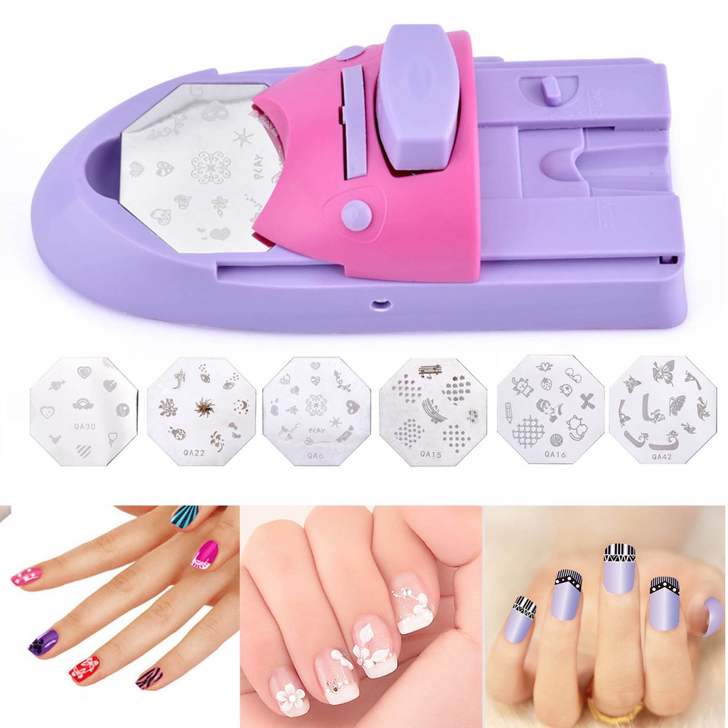 Máy in móng tay với 6 tấm kim loại