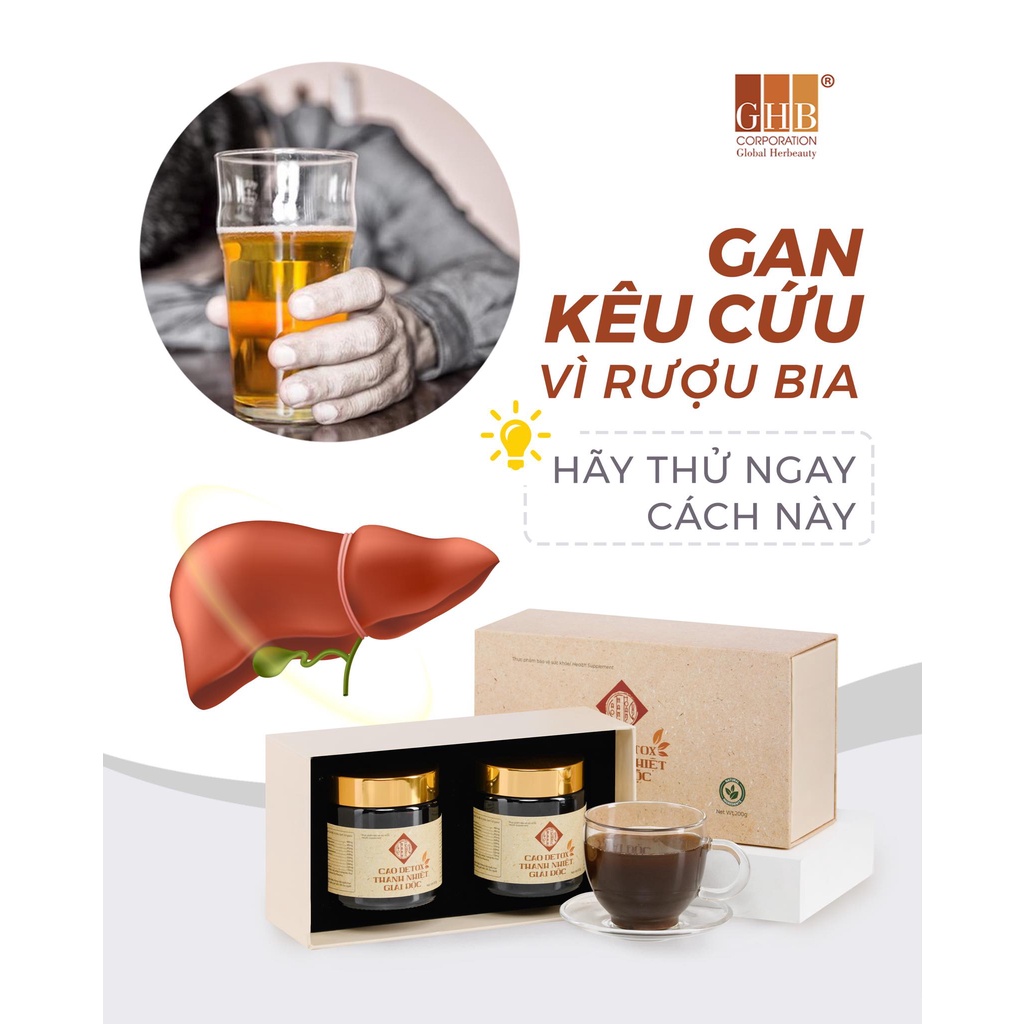 Cao Detox Thanh Nhiệt Giải Độc Tốt Cho Người Uống Nhiều Rượu Bia, Làm Mát Gan