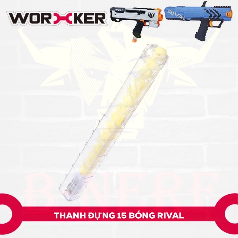 Hộp Nhựa 15 Bóng Dòng Nerf Rival Của Worker