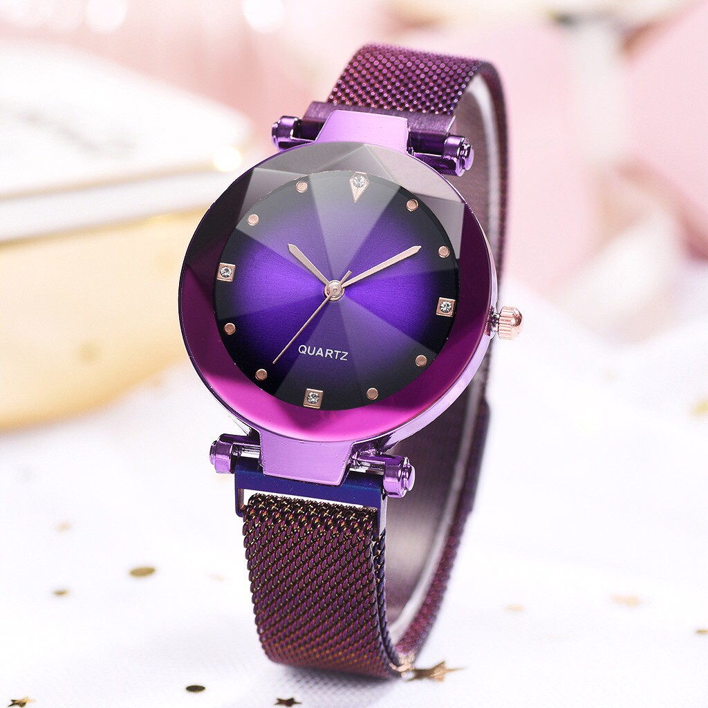 Đồng hồ dây lưới nam châm thời trang nữ Ulzzang Cs089